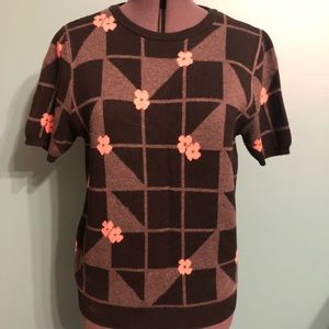 Corey Lynn Calter Gray Geometric Sweater